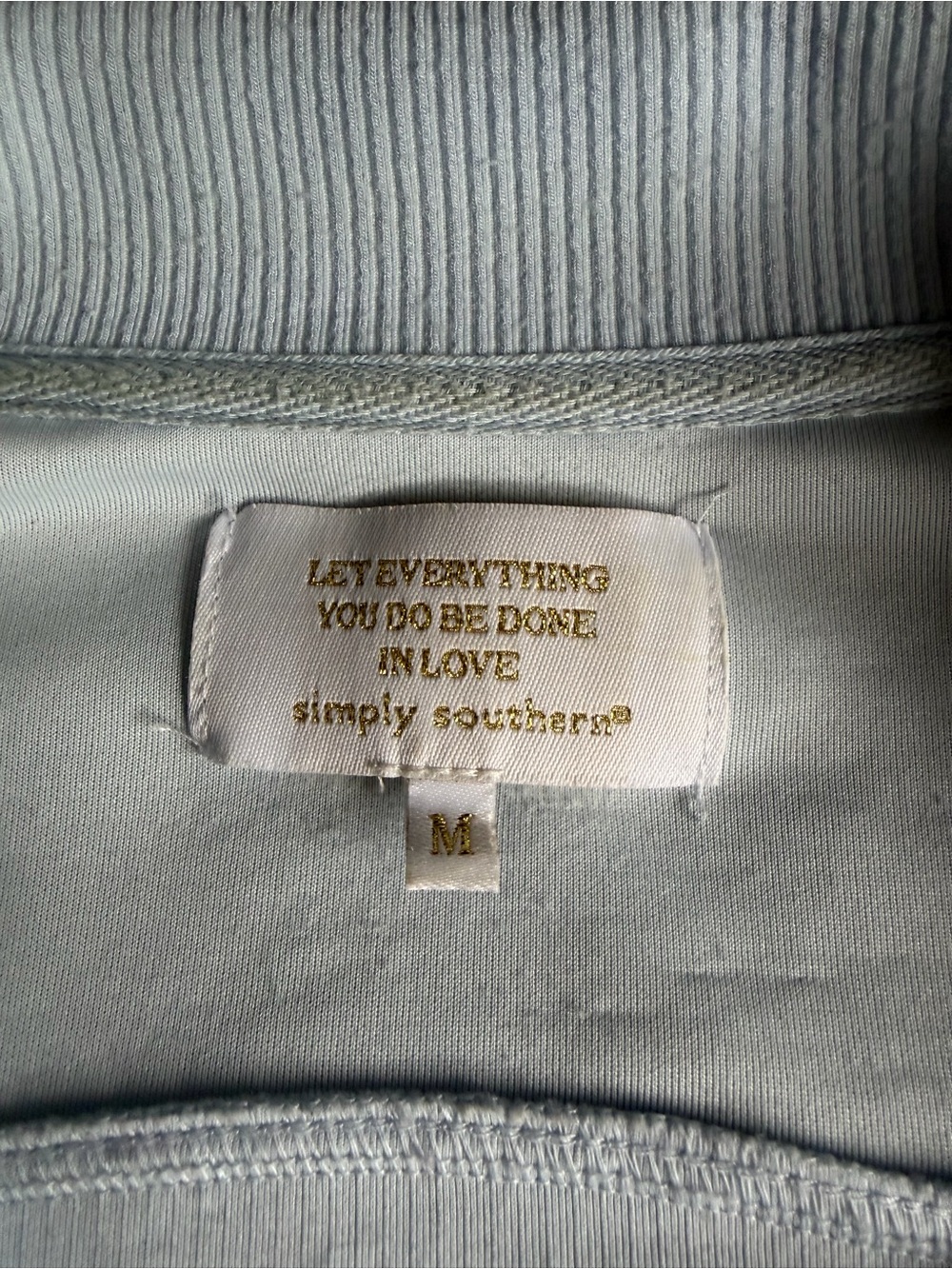 Simply Southern Light blue half zip + skort set size medium - Picture 4 of 4